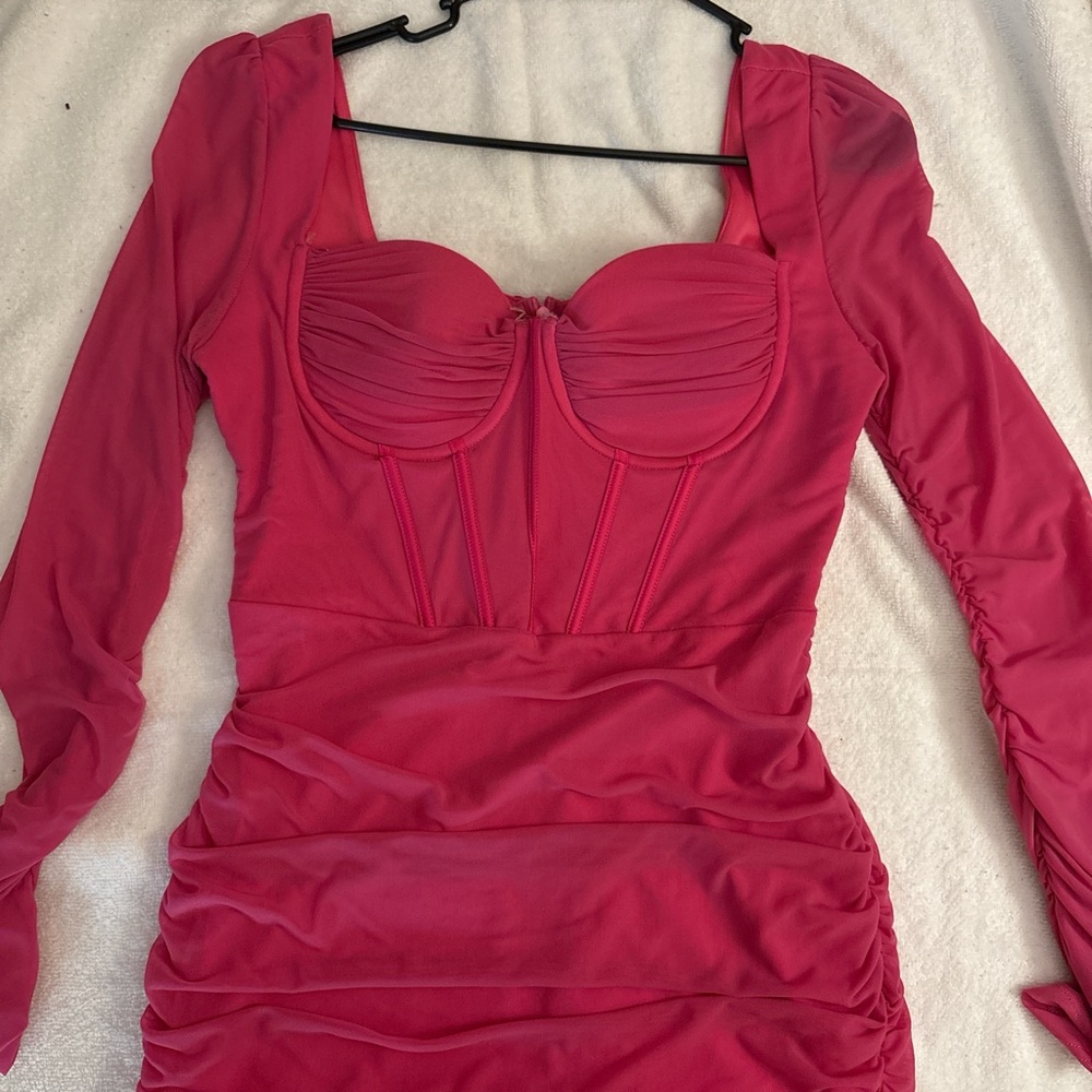 SHEIN Vibrant Pink Mini Dress